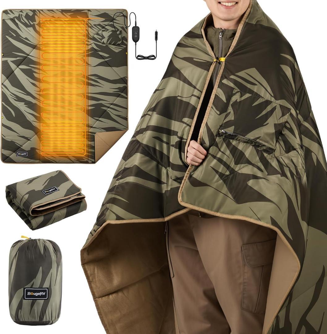 12V電気毛布 180×130cm 電気ブランケット Amazon | 電気毛布 掛け敷き 180×130cm/150×80cm 電気ひざ掛け【大きい