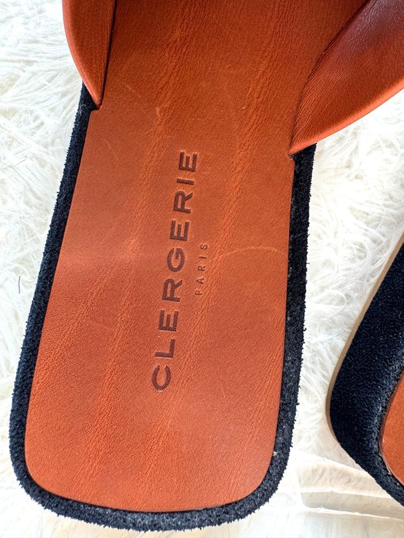 CLERGERIE クレジュリー フラットサンダル 36 オレンジ ブラウン