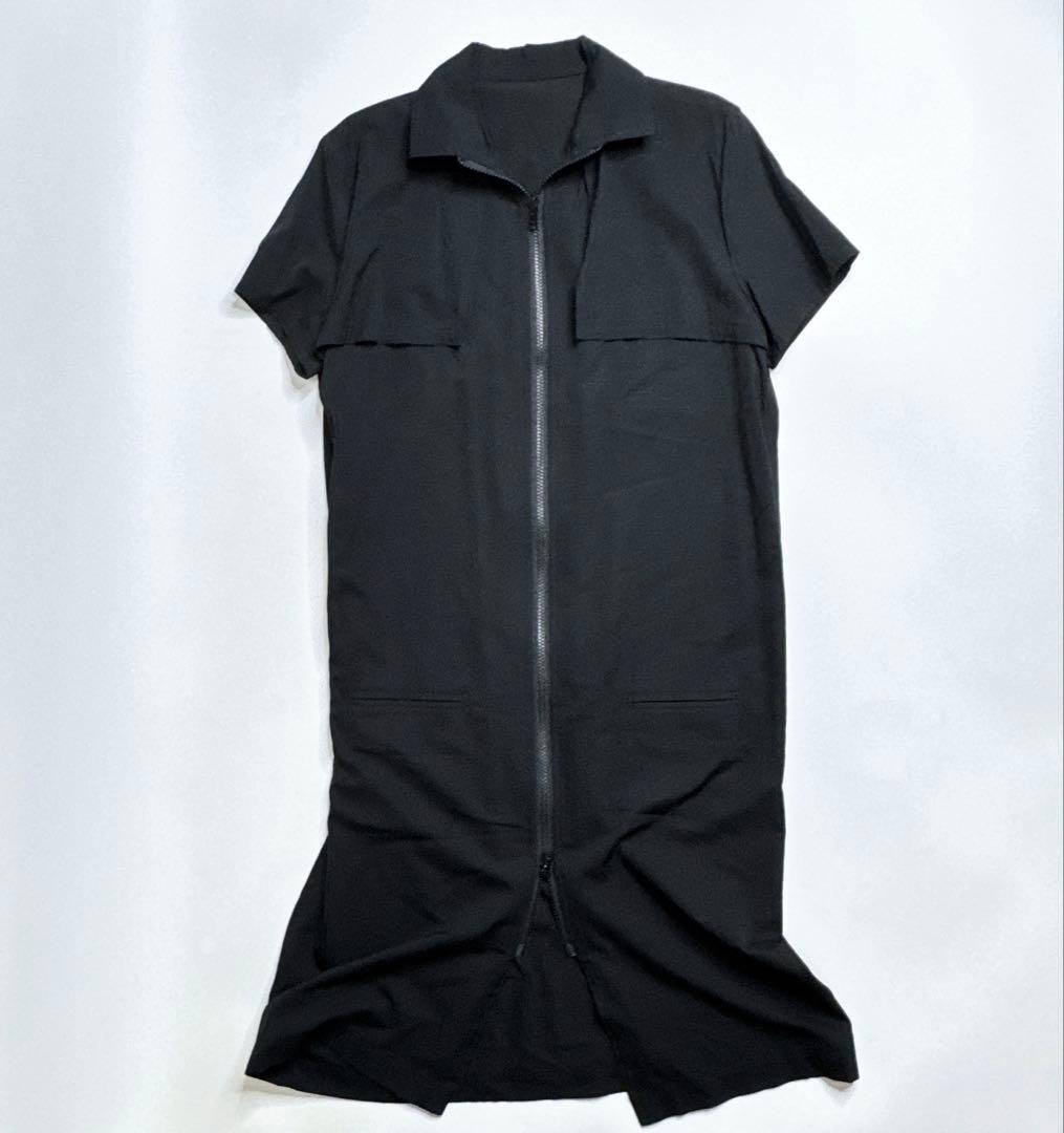 【美品】Y’s ワイズ　ジップアップ　ウールワンピース　ブラック Y's - Y's(ワイズ) ワンピース レディース美品 - 黒 ノースリーブ