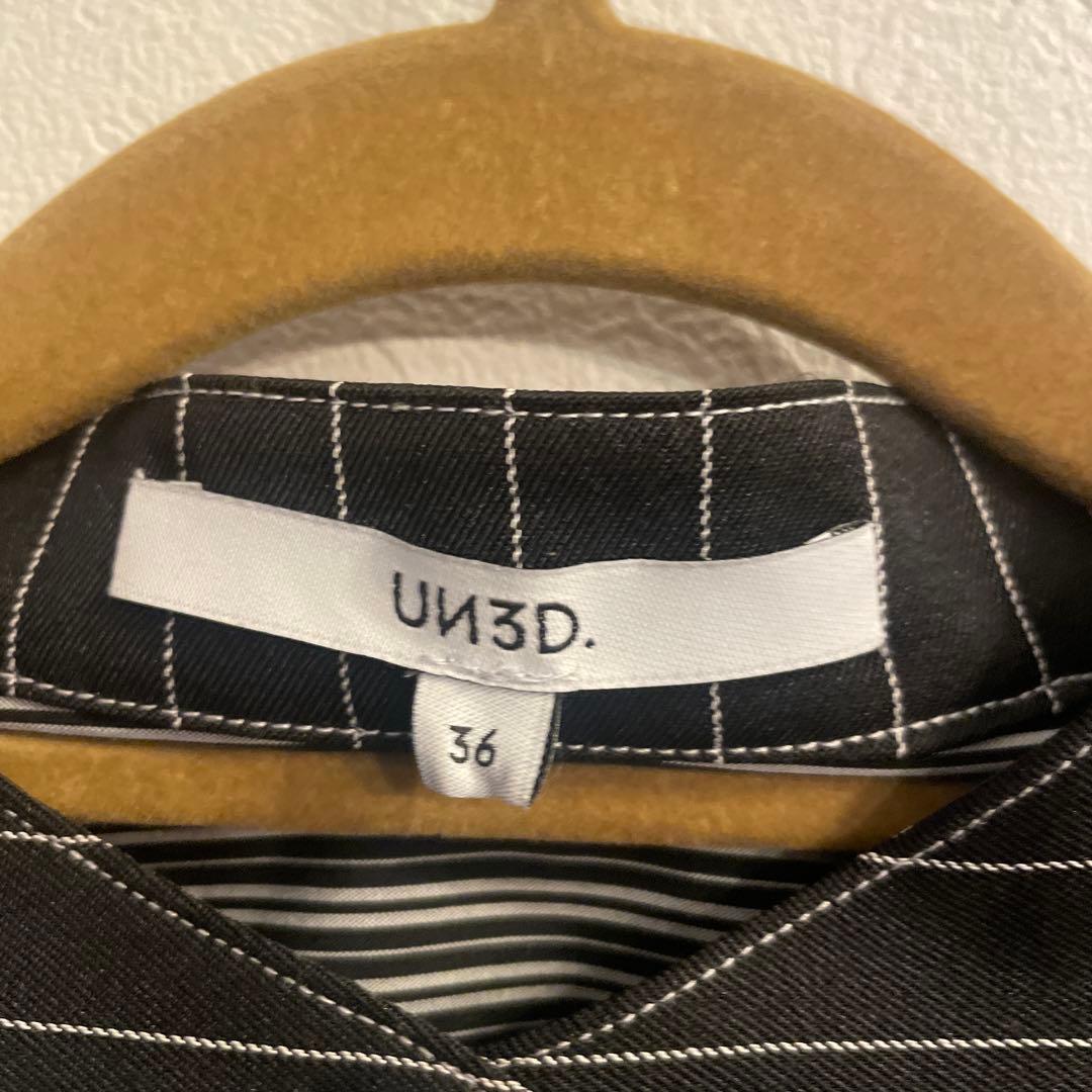 UN3D.アンスリード TRIANGLE TUCK ストライプ柄シャツ 36 - メルカリ