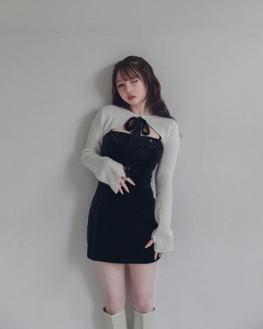 アンドマリー ANDMARY Anita ribbon mini dress - メルカリ