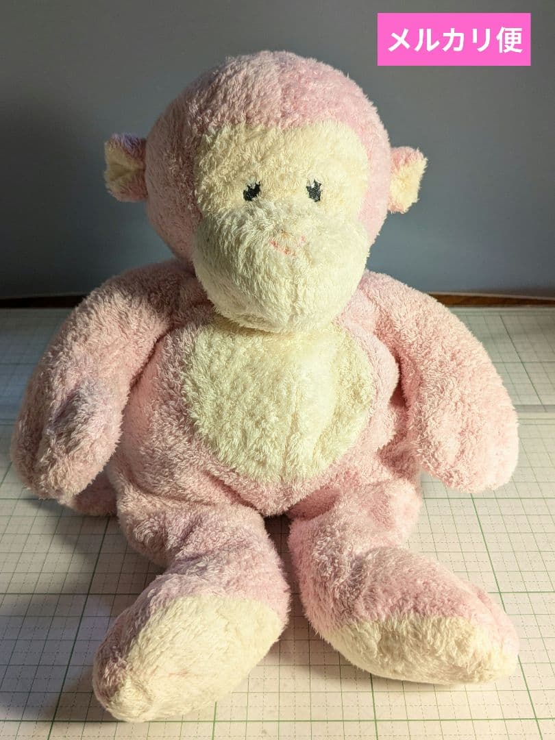 2006年公式 Ty プラフィーズ ベビーダングルズ ピンクモンキー ぬいぐるみ Ty Pluffies BABY DANGLES PINK the Monkey 7.5