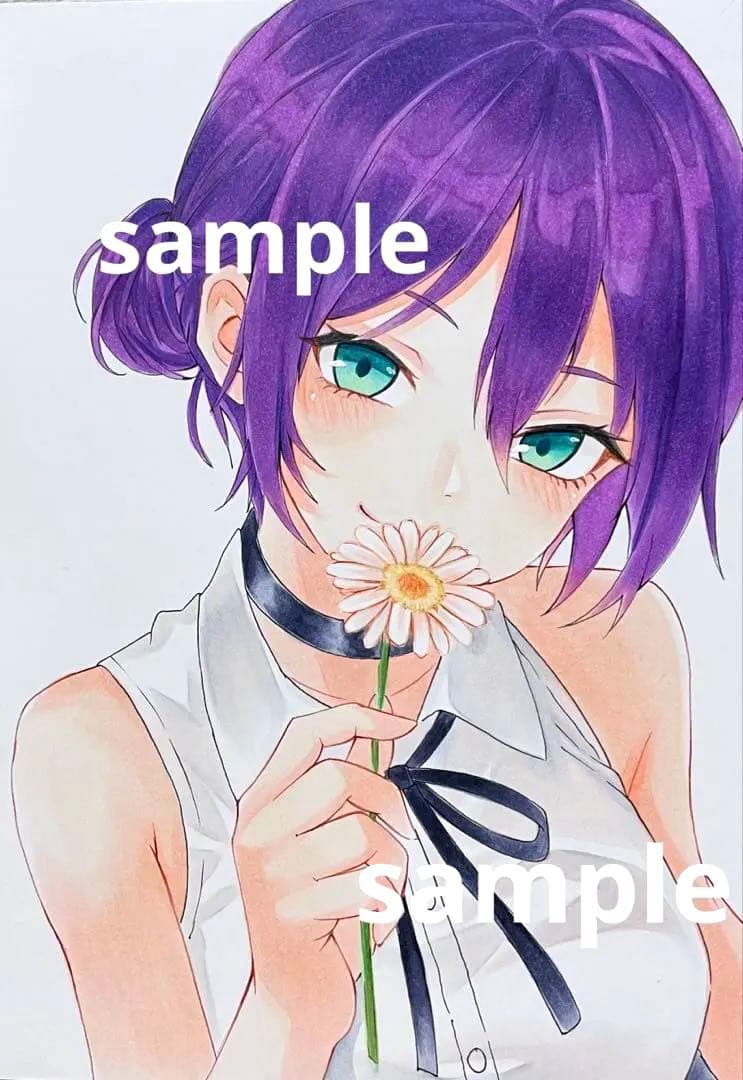 チェンソーマン レゼ 手描きイラスト ファンアート アナログ - メルカリ