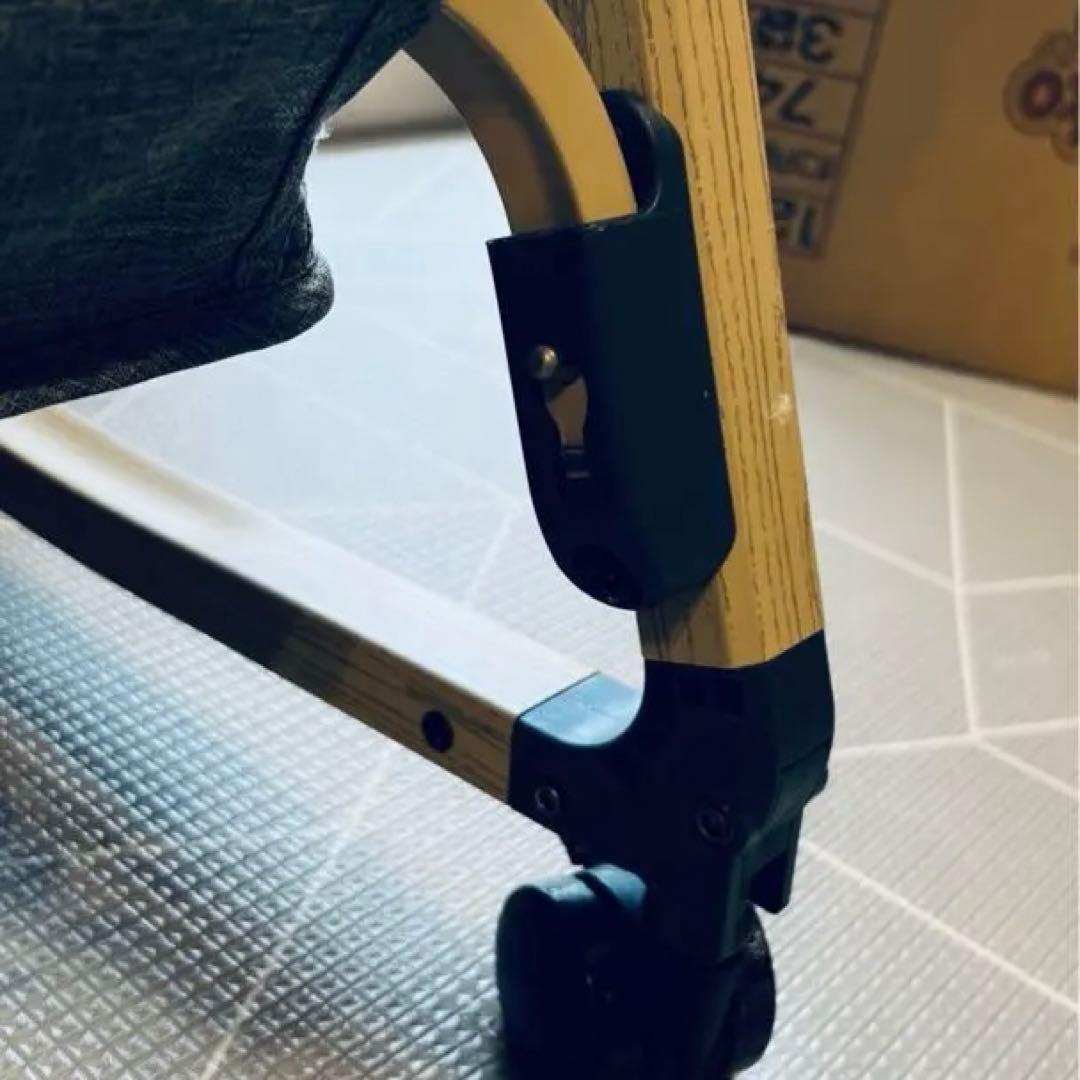 《美品》HZDMJ ベビーベッド　グレー　赤ちゃん 持ち運び