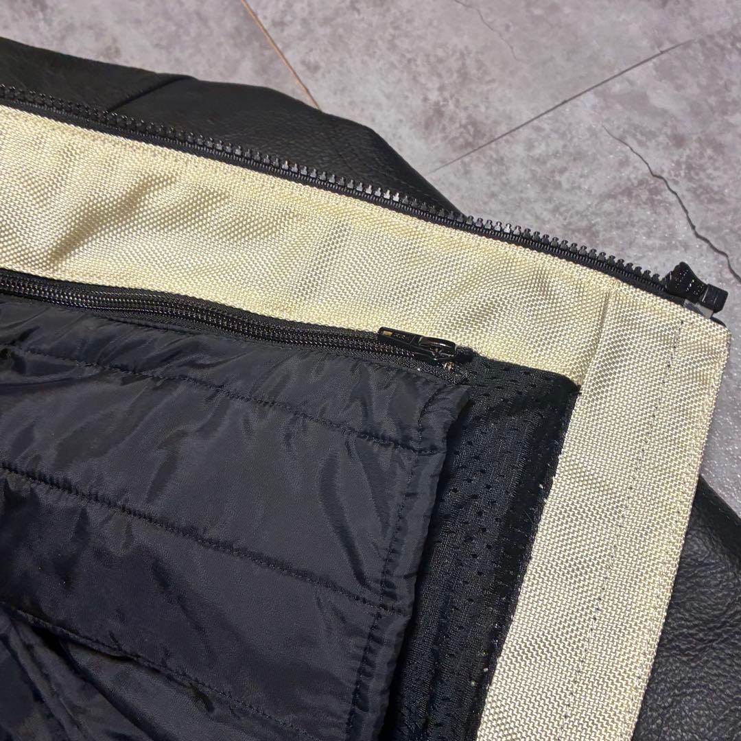 DUCATI レザージャケット ライダース バイカー ブラック メッシュ XXL