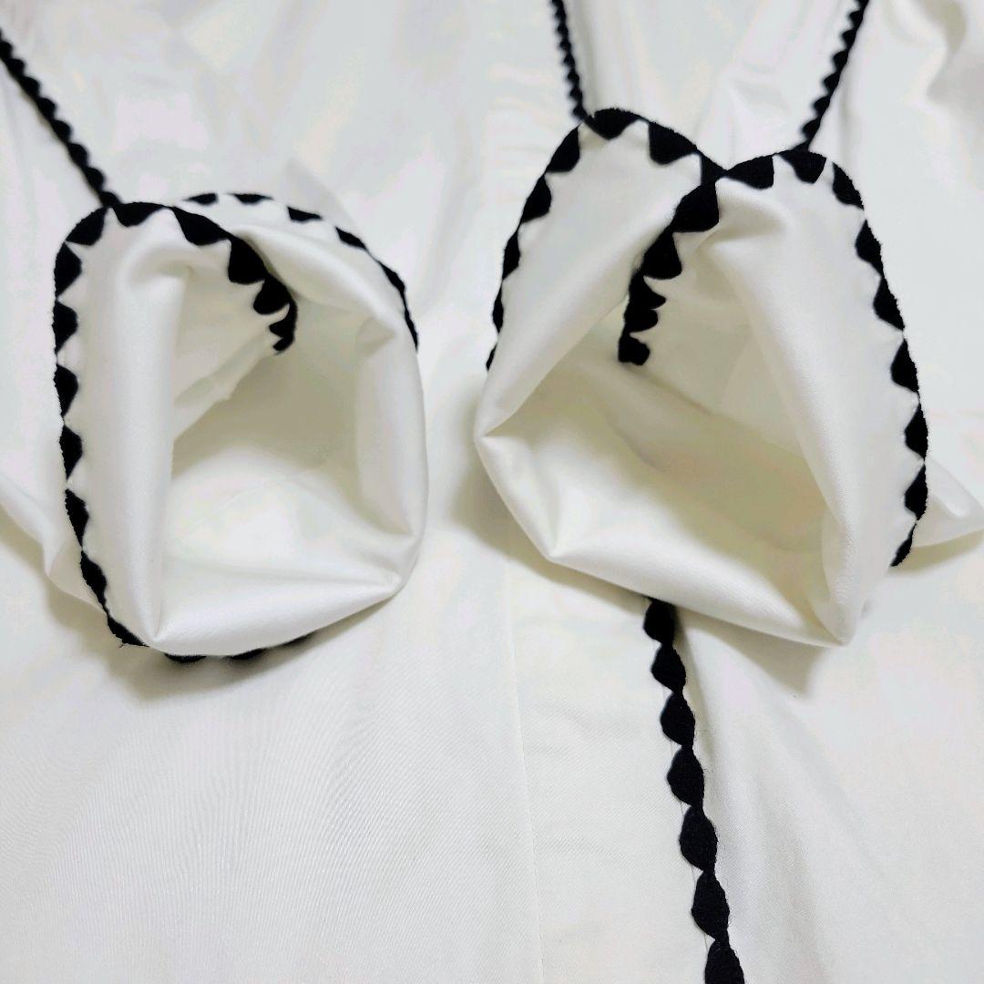 美品✨ yori ヨリ ハマグリ刺繍ブラウス バンドカラー 長袖 38 - メルカリ