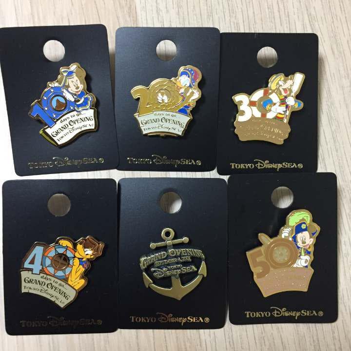 東京ディズニーシー オープンカウントダウン ピンバッジセット☆美品