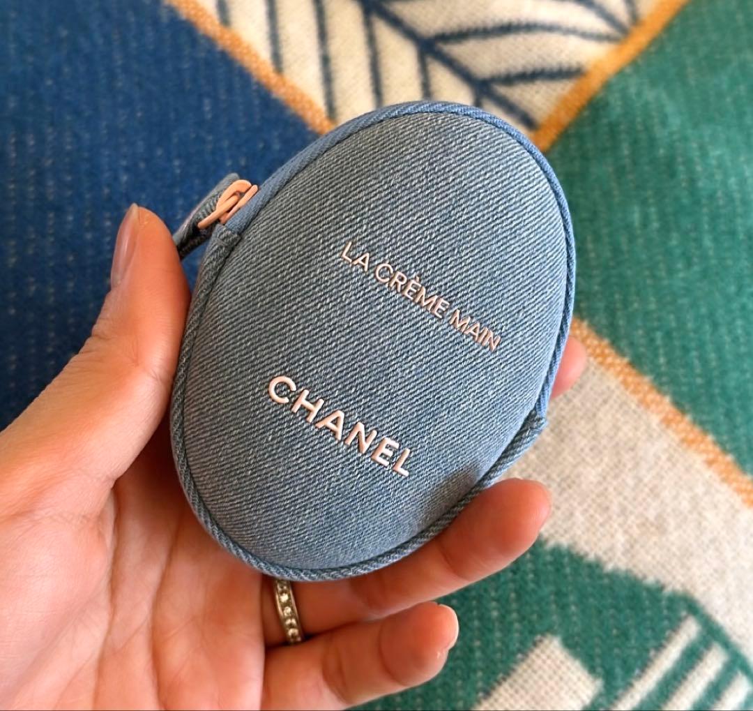 完売CHANEL新品未使用ラクレームマンデニム ハンドクリームポーチ付き