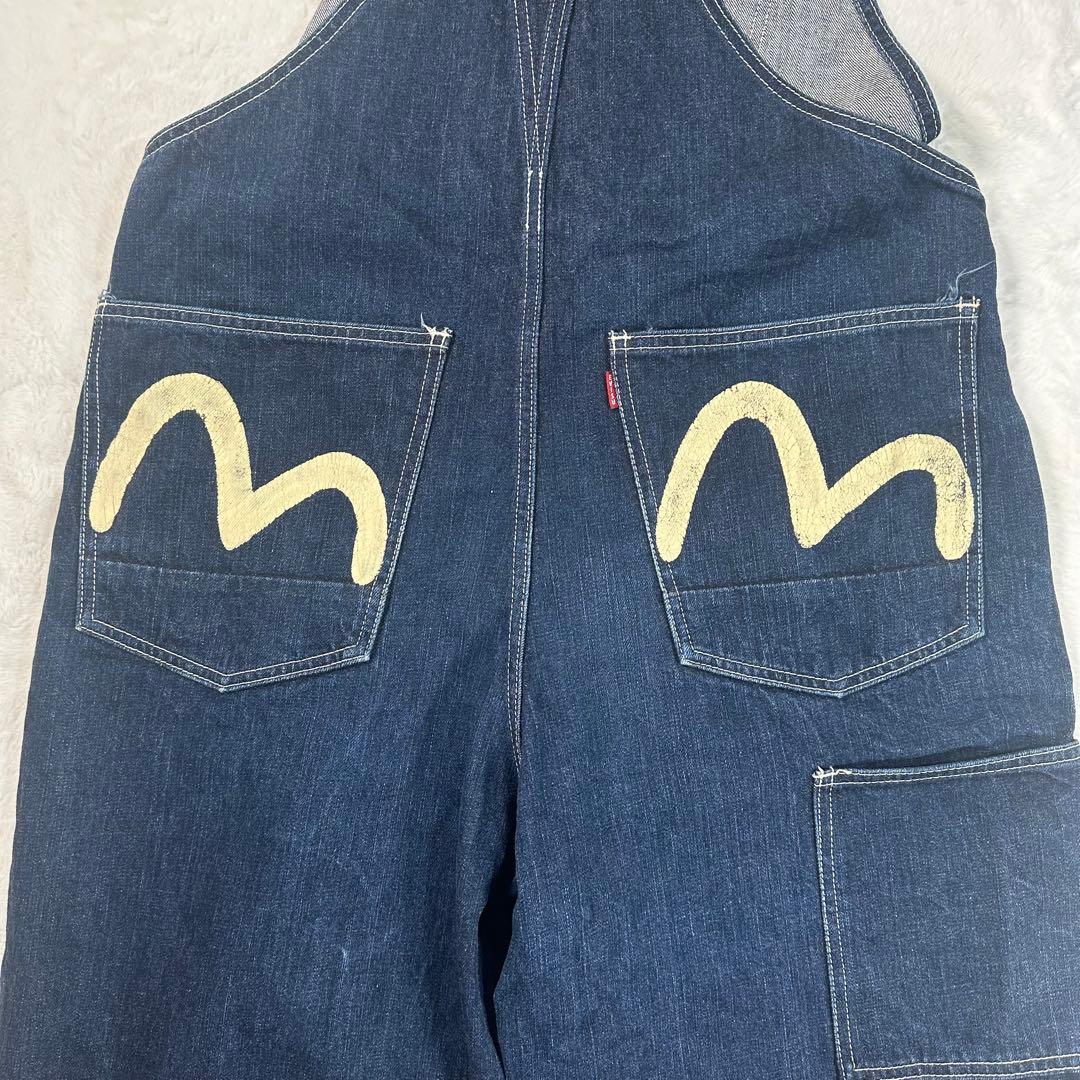 美品 EVISU エヴィス オーバーオール サロペット 32（L） デニム