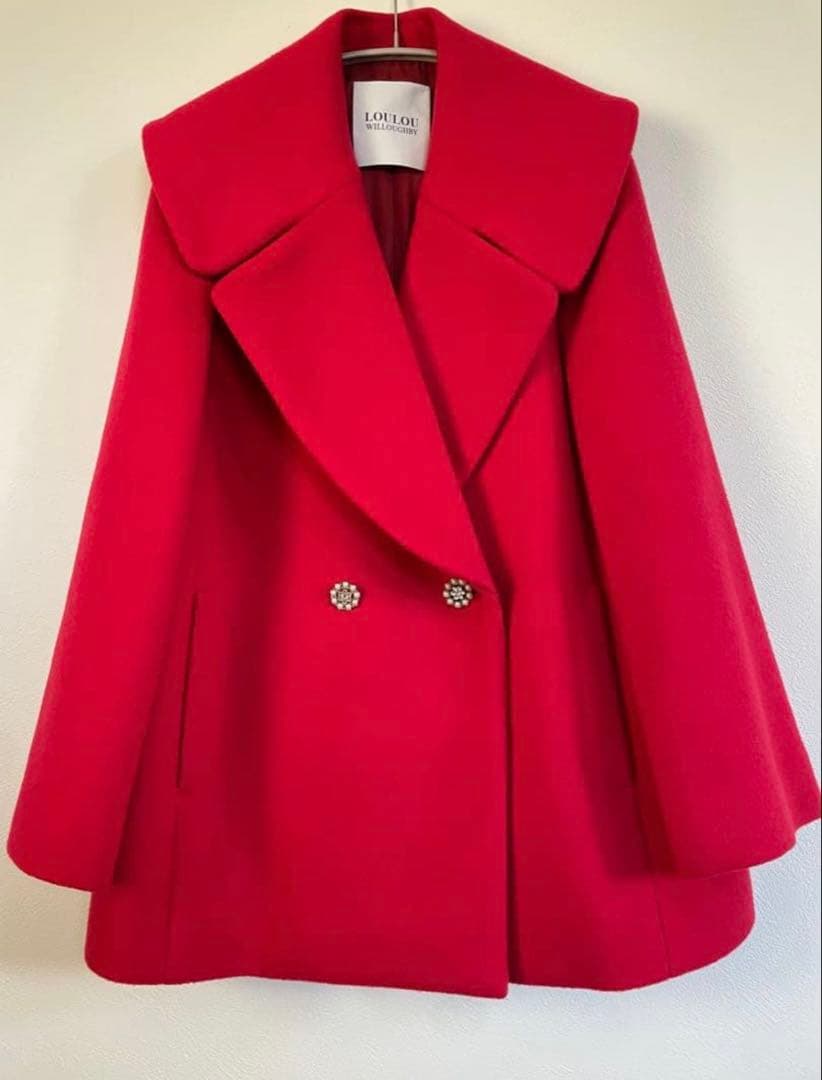 LOULOU WILLOUGHBY 赤 ピーコート サイズ1 - メルカリ