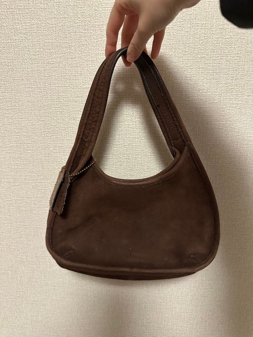COACH ハンドバッグ スウェード ブラウン Oldcoach vintage COACH◇OLD COACH/オールドコーチ/03年製/ハンドバッグ/スウェード