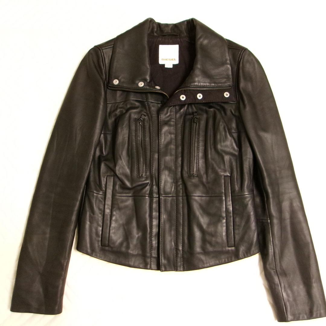DIESEL: レザージャケット (羊革) DIESEL（ディーゼル） レザージャケット メンズ 羊革 本革