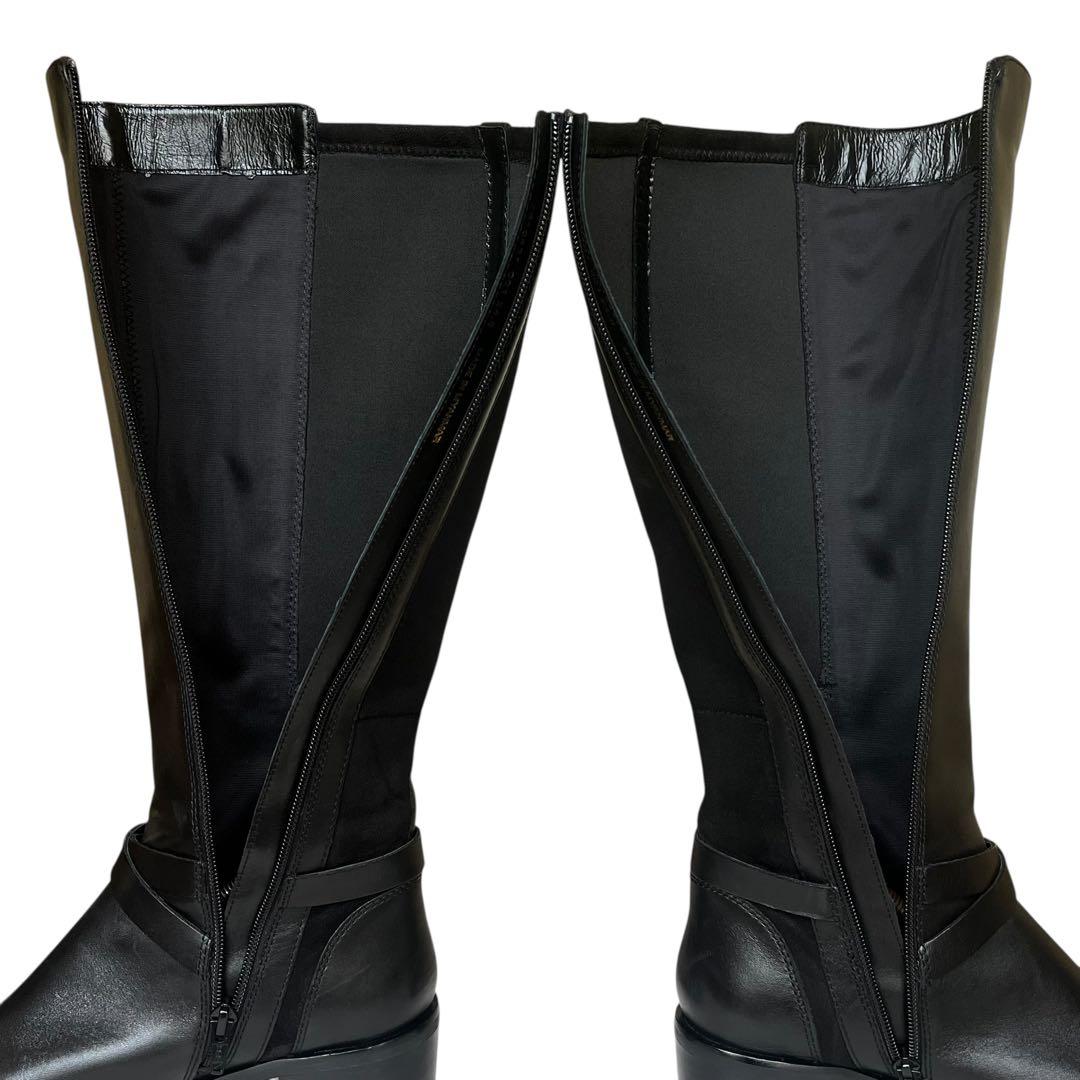 極美品 あしながおじさん 24 レザー ホースビット サイドジップ ロング