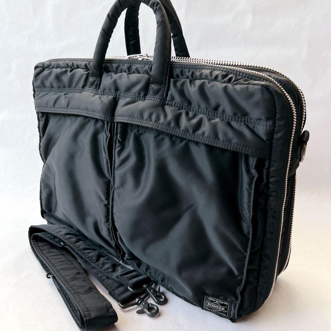 美品✨ポーター タンカー 2way 2層 拡張可能　ブリーフケース 黒 A4 即購入ok】ポーター タンカー 2way 2層式 拡張可能 ビジネスバッグA4