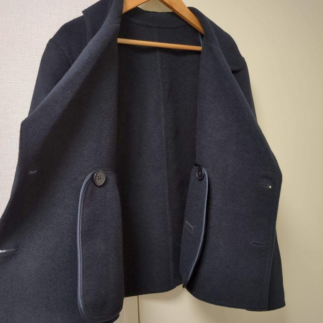 美品】UNIQLO ダブルフェイスショートコートリラックスフィット XS