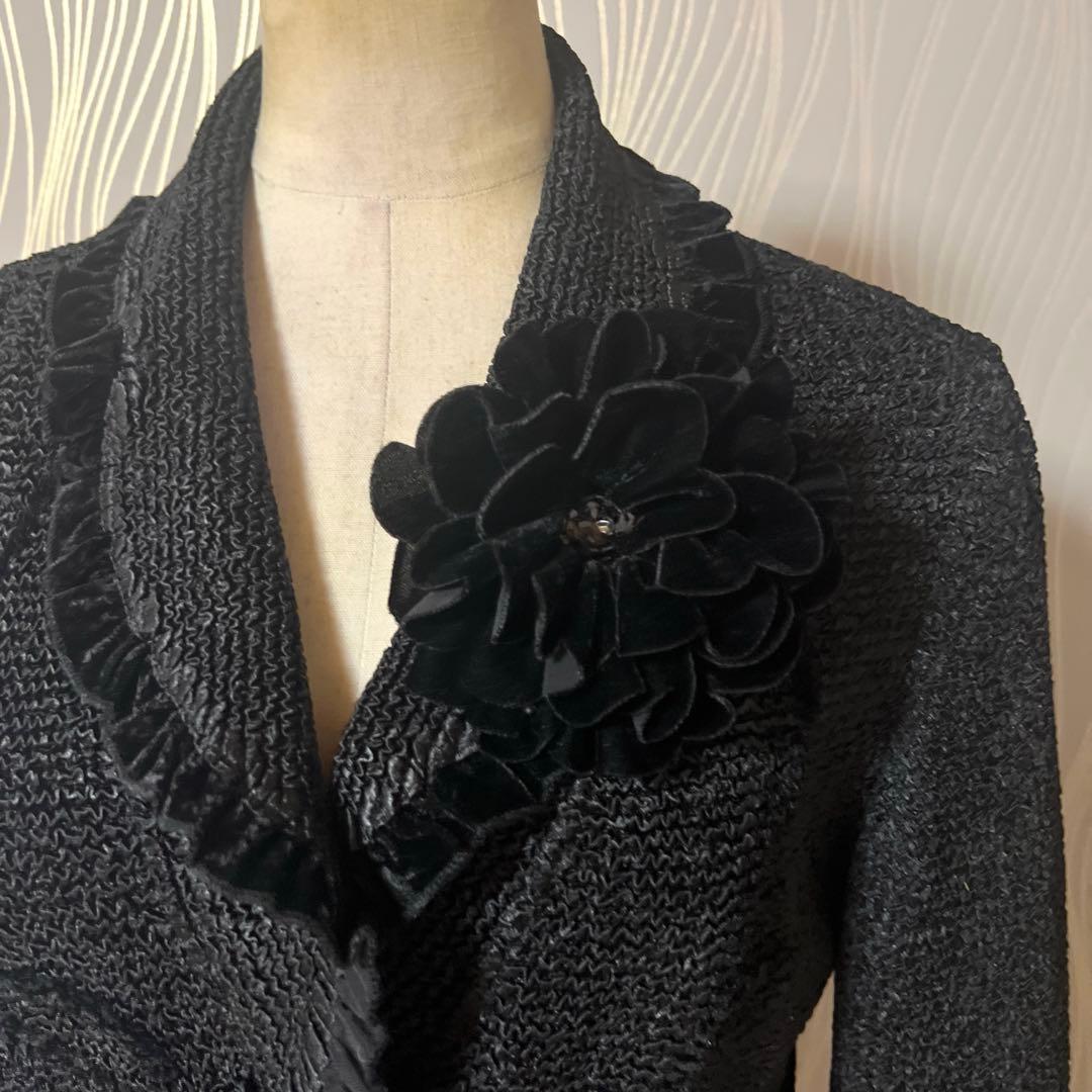 新品タグ付き☆NOKO OHNO ノコオーノ プリーツ ジャケット 花ブローチ