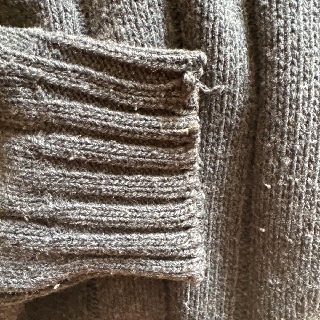 Giorgio Armani リブ編みニットセーター S ダークグレー - メルカリ