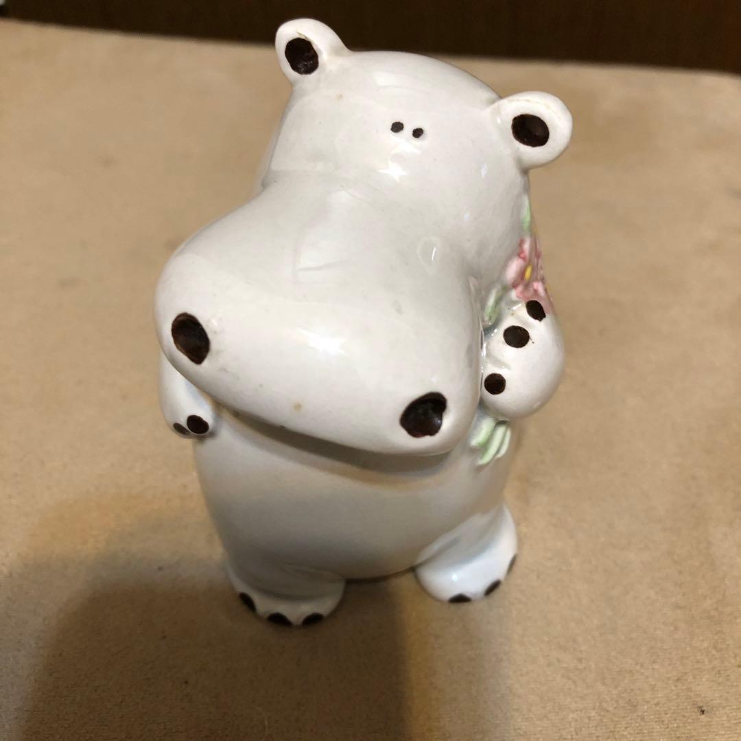 昭和 レトロ ファンシー 陶器 カバちゃん貯金箱 - メルカリ