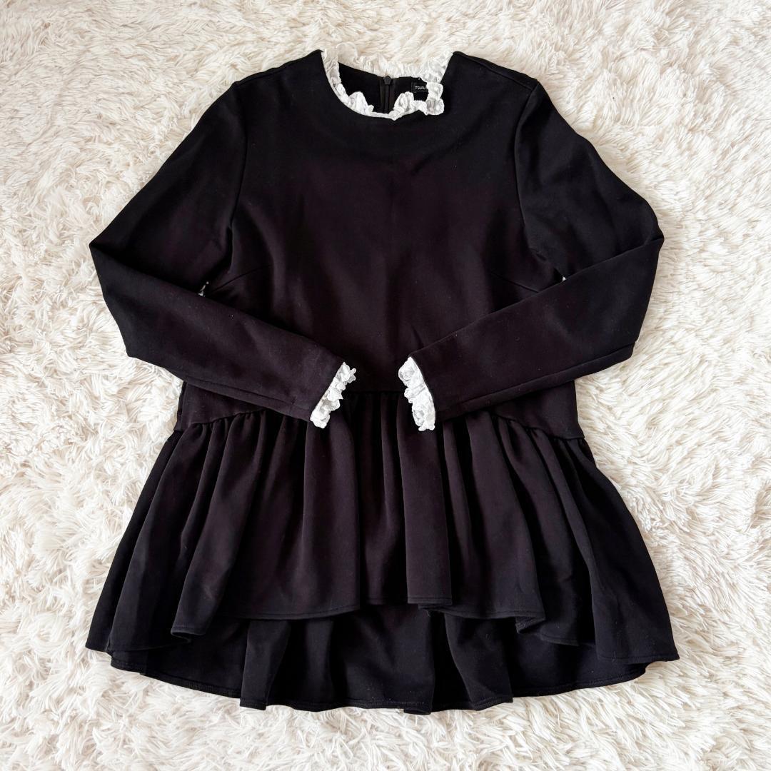 ツルバイマリコオイカワ Eloise フリルペプラムトップス チュニック