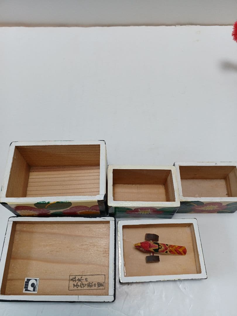 郷土玩具鹿児島神宮化粧箱羽子板 坊津唐カラ船熊本化粧箱3個(1個蓋無