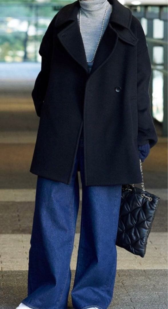 ウールアンゴラバルカラーミドルコート - メルカリ