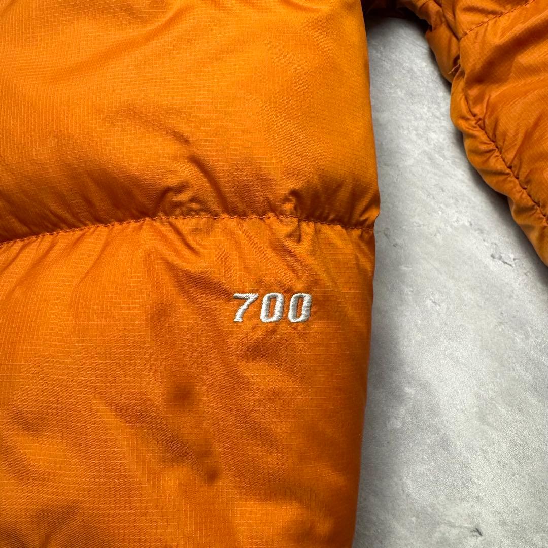 THE NORTH FACE センターロゴ ヌプシ ダウンジャケット オレンジ