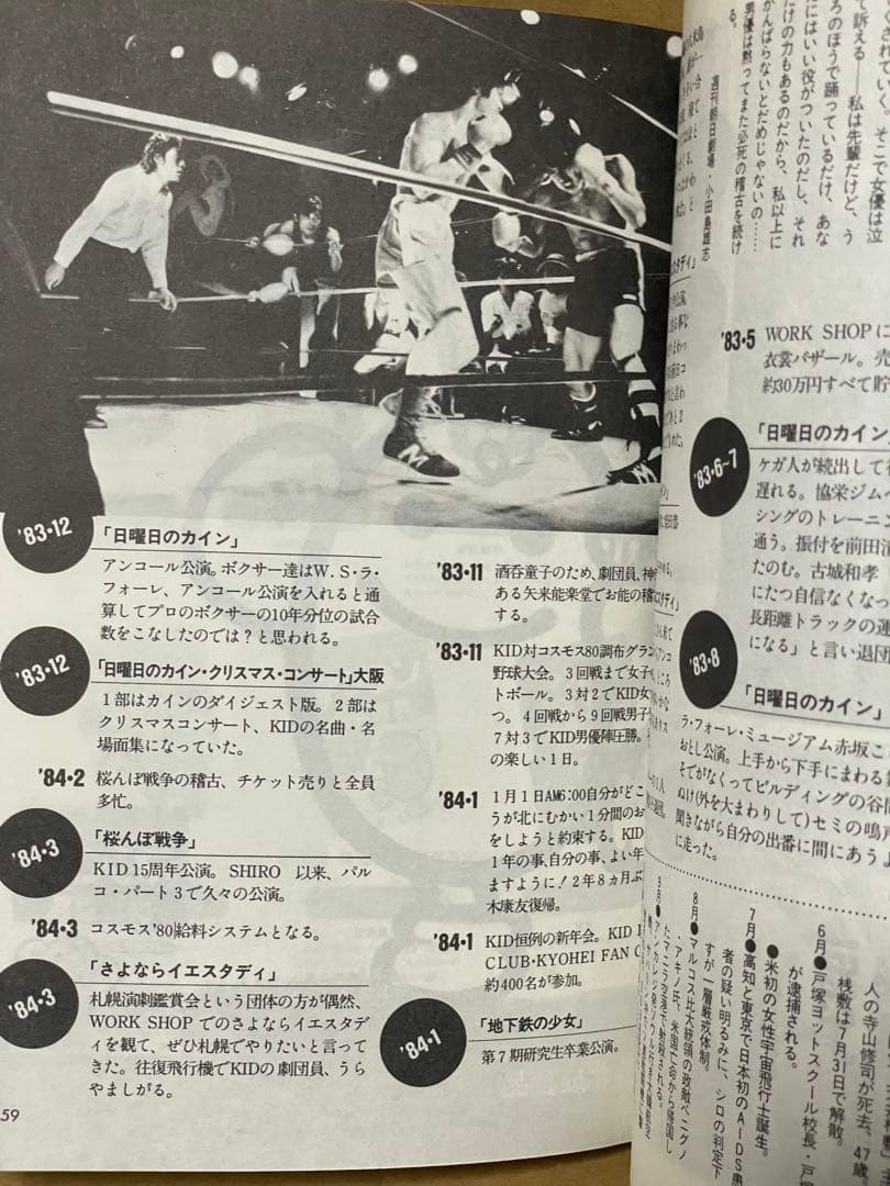 東京キッドブラザーズ全記録集「愛のメモリィ」1984年初版 柴田恭兵