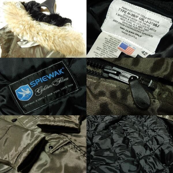 廃盤！スピワックSPIEWAKオリーブグリーンN-3Bタイタンクロス42 - メルカリ