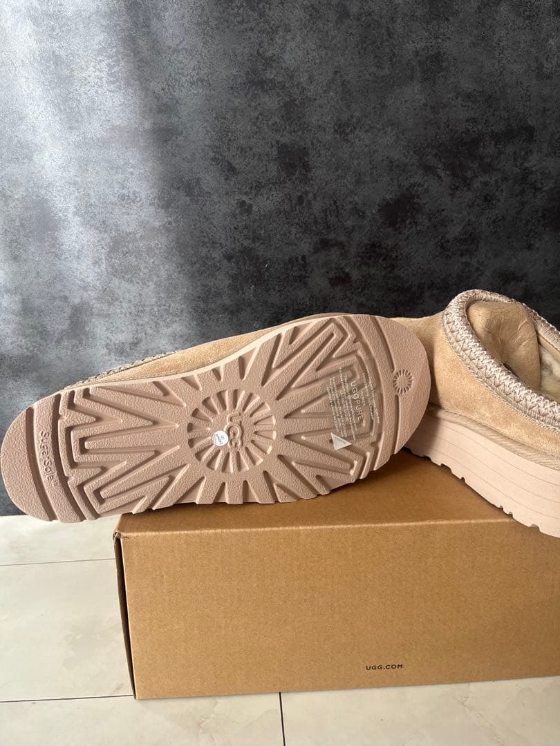 UGG ベージュ サンダル 厚底24cm