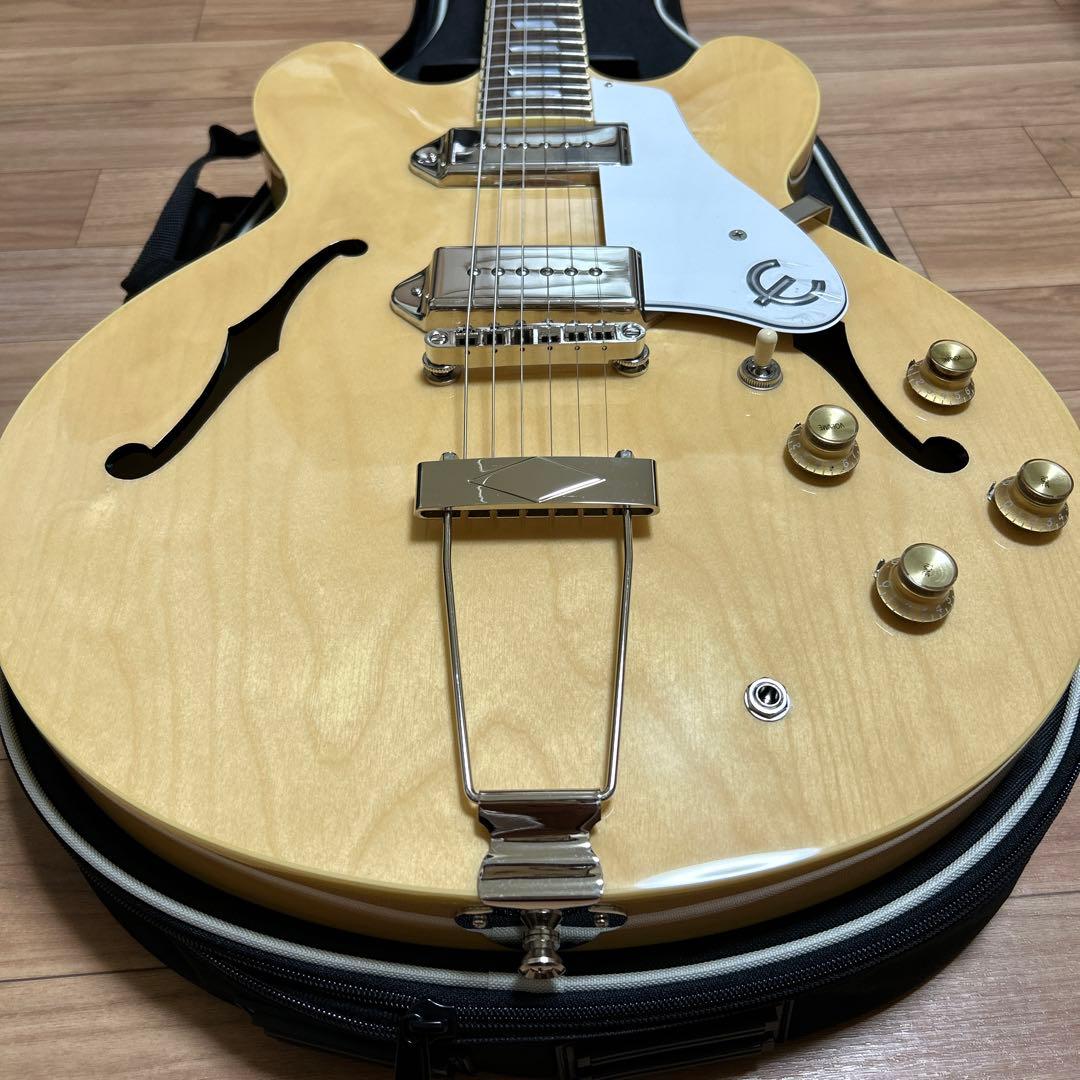 美品 Epiphone Casino Natural カジノ ナチュラル Epiphone Casino Natural エレキギター フルアコ カジノ エピフォン