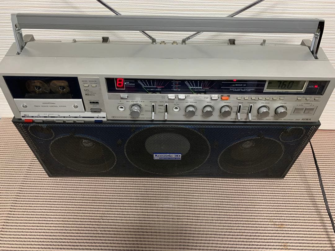 昭和レトロラジカセAIWA アイワCS-J88メンテナンス済み中古品BT変更