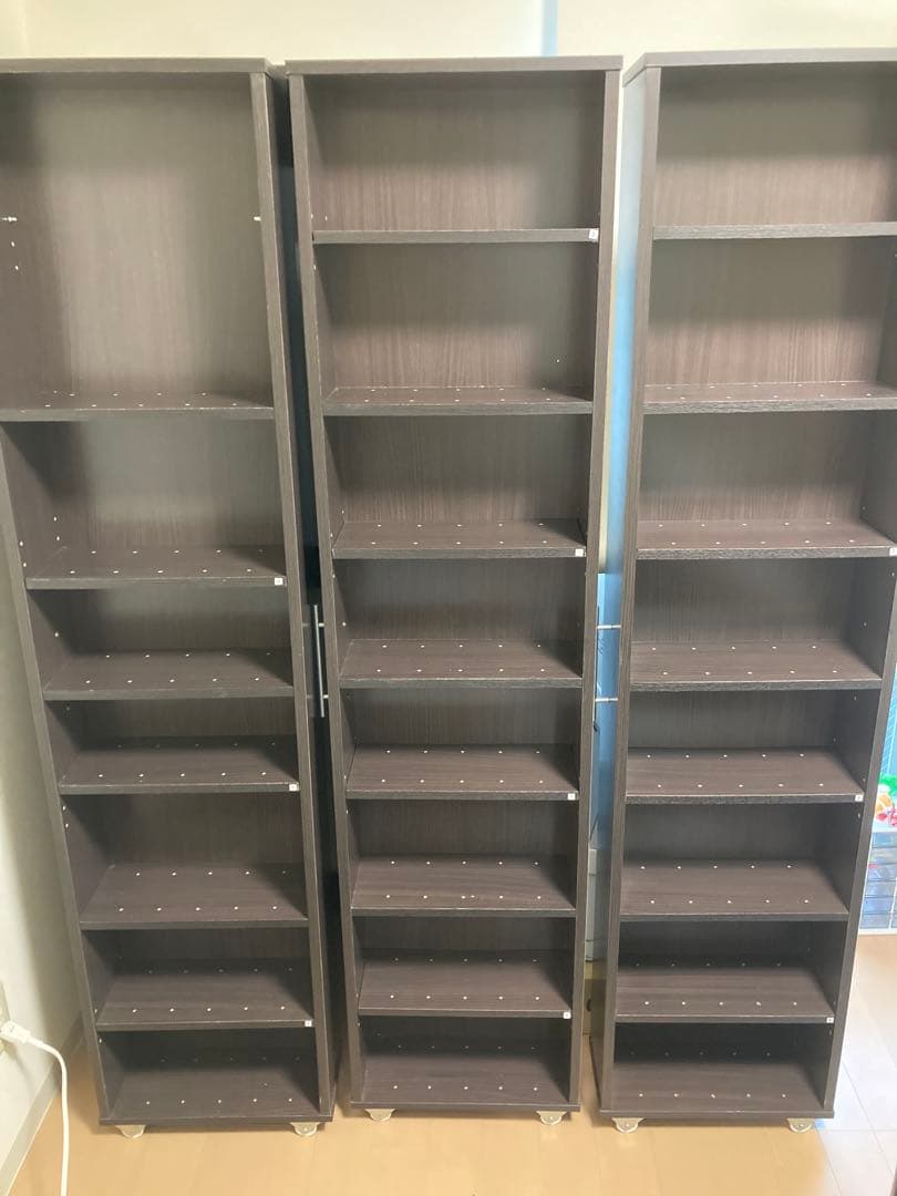 【サナト出品】配送変更後　J-Supply 3連 本棚 キャスター付き