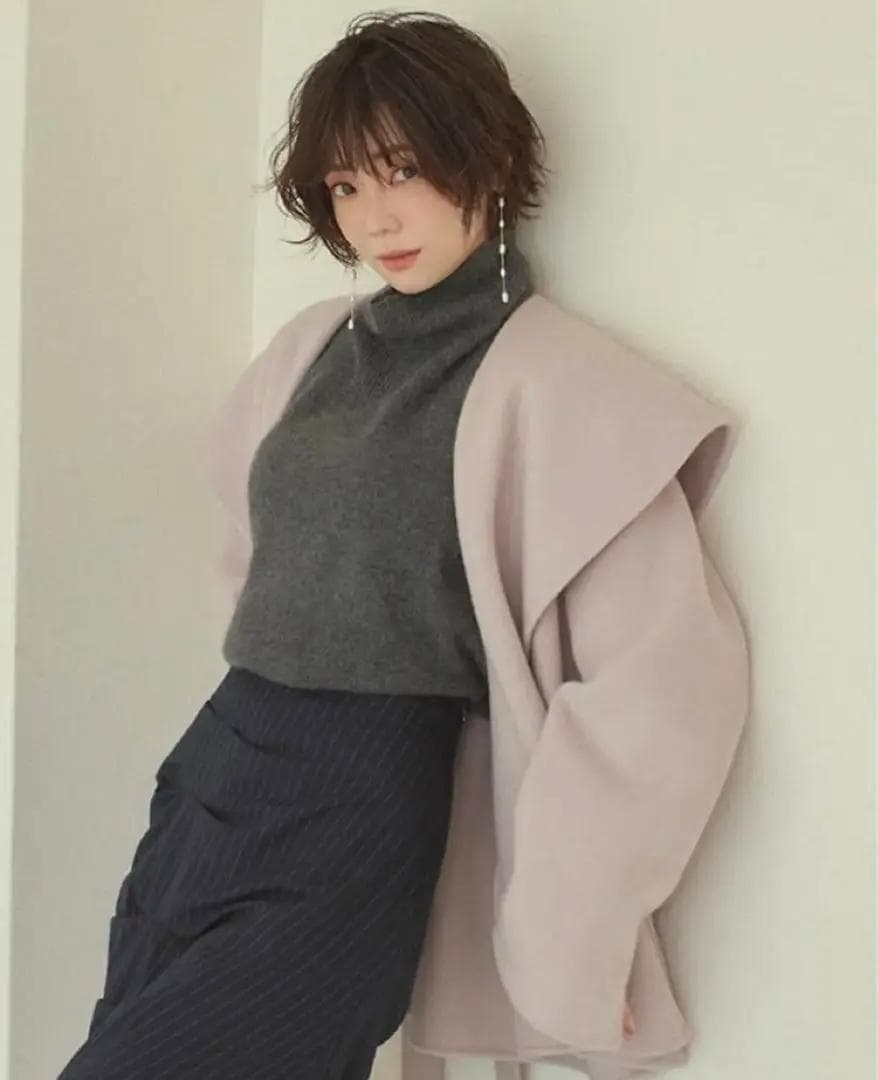 FRAY I.D フレイアイディー☆ショールカラーショートリバーコート限定