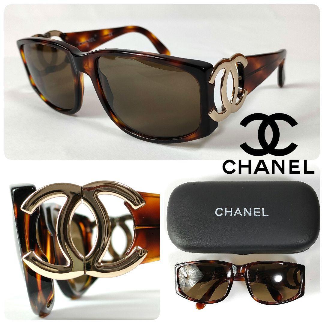 極美品 CHANEL シャネル サングラス カラーレンズブラウンココマーク