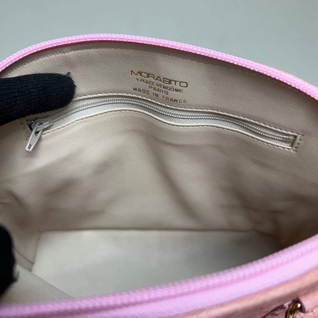 MORABITO モラビト オーストリッチ ショルダーバッグ 2way ピンク