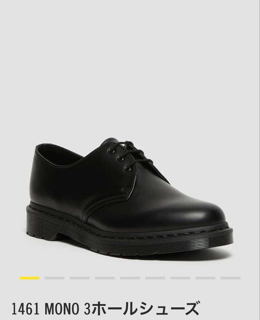 1461 MONO 3ホールシューズ 黒 ドクターマーチン CORE 1461 MONO 3 EYELET SHOE BLACK 14345001