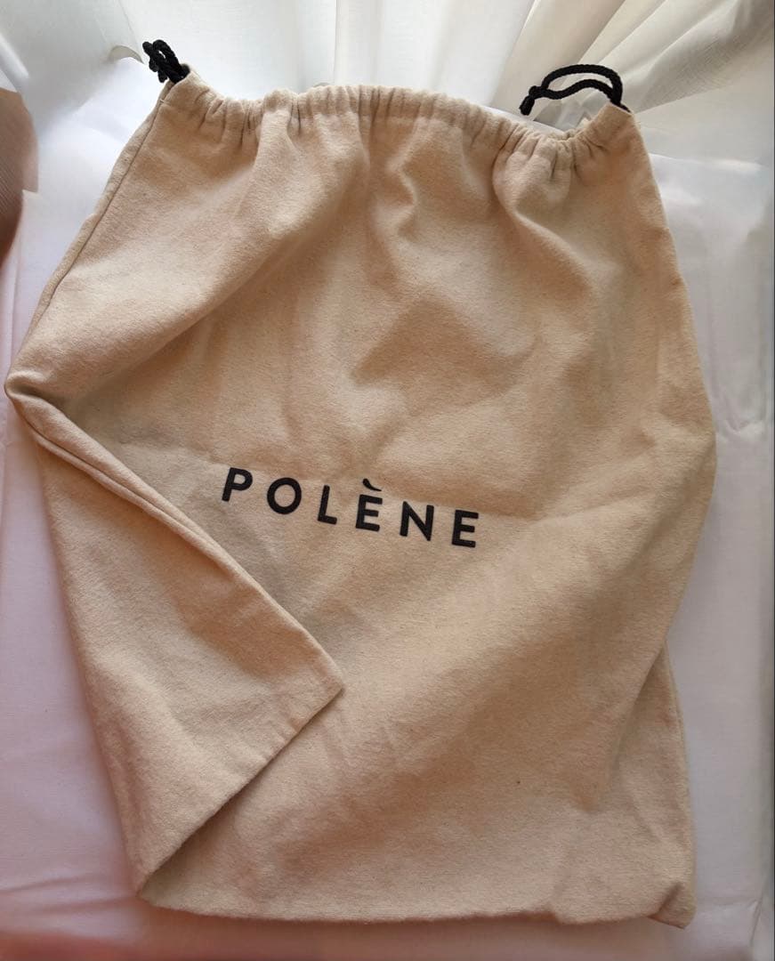 ポレーヌ Pole'ne Numero9 キャメルブラウン レザー ハンドバッグ