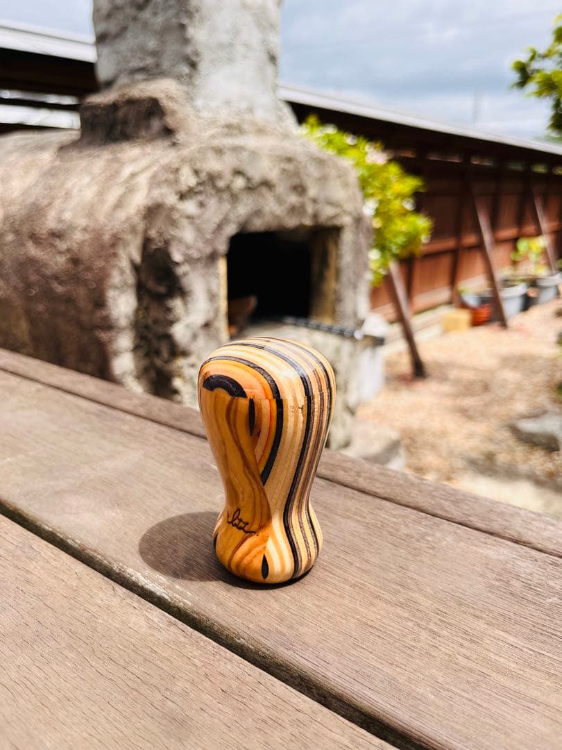 シフトノブ ウッド スケボーリメイク オリーブウッド ハンドメイド