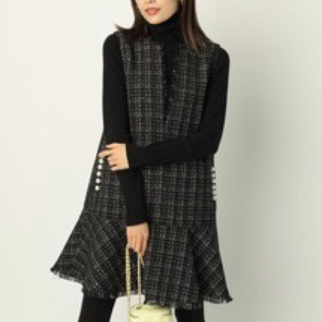 アプワイザーリッシェ ツイードペプラム ミニワンピース パール - メルカリ