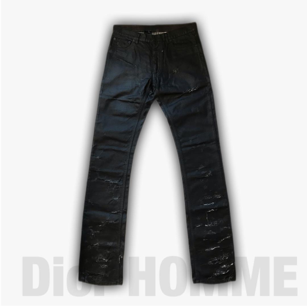 Dior HOMME ディオールオム 04ss デストロイ コーティング デニム