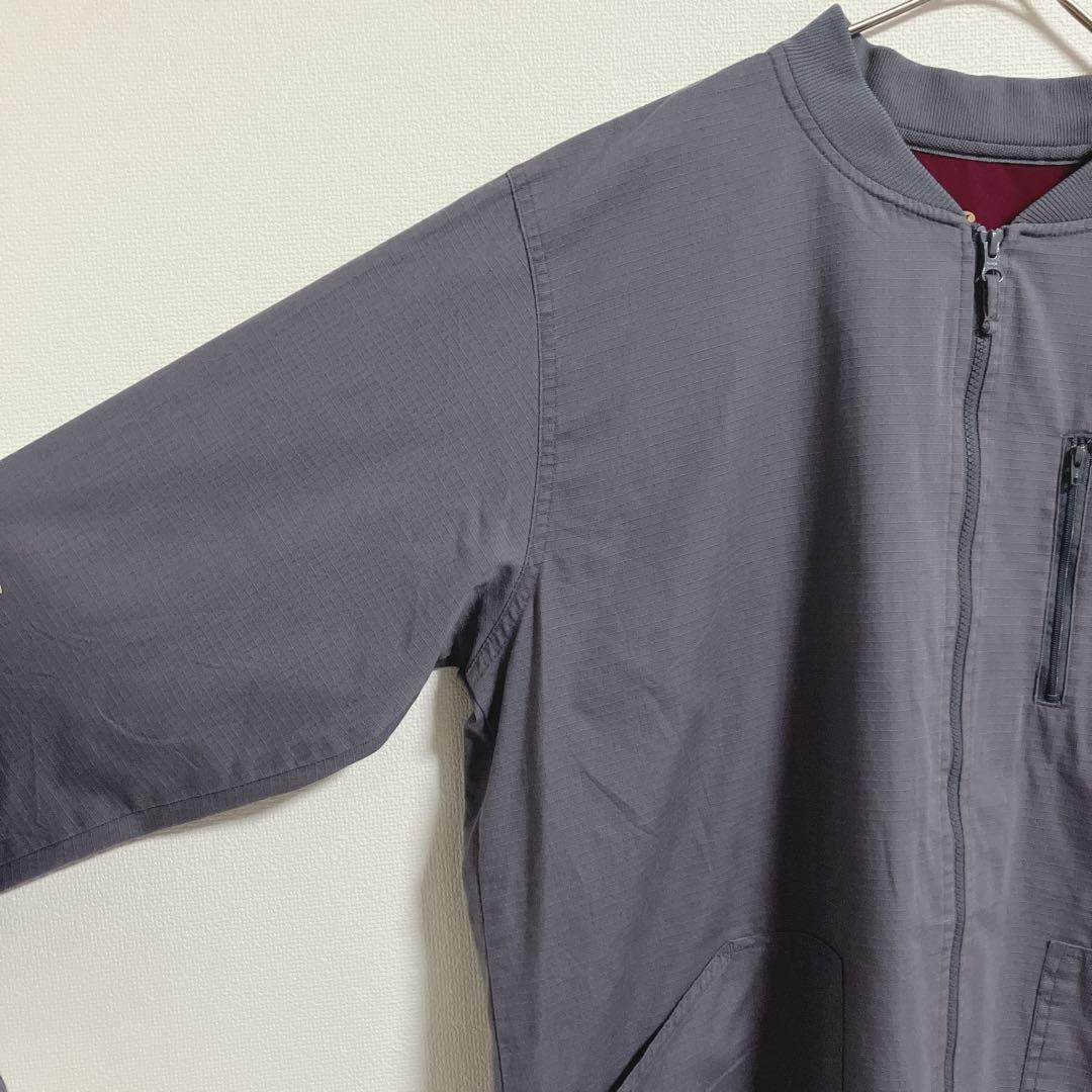 Carhartt グレー リップストップ フルジップジャケット M ロゴ入り