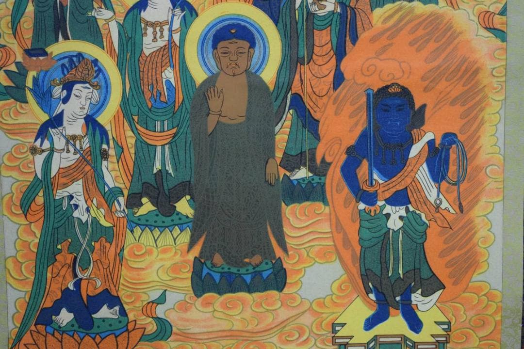 複製/十三佛図/ハンザイシキ/工芸/布袋屋掛軸HD-768