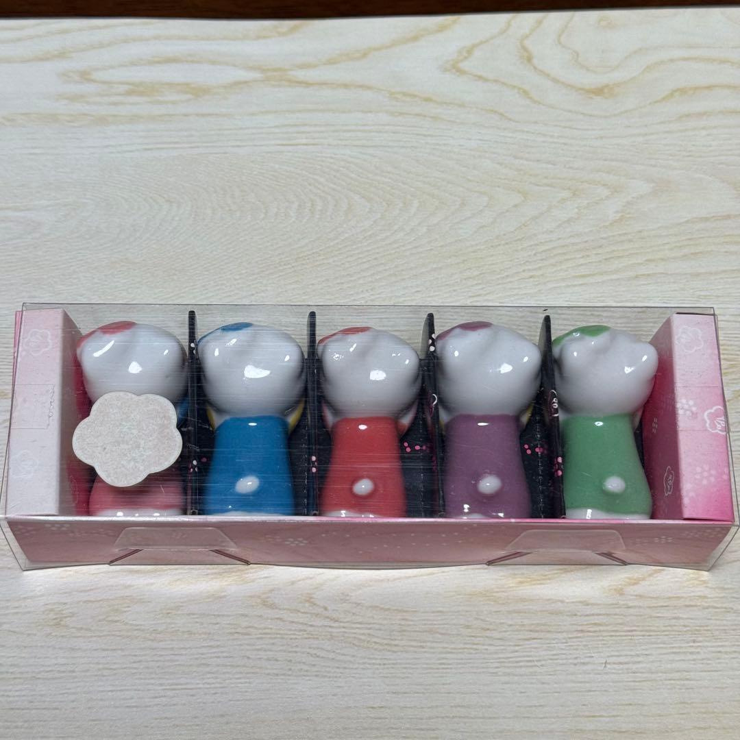 ハローキティ 箸置き 5個セット サンリオ レトロ 陶器 - メルカリ