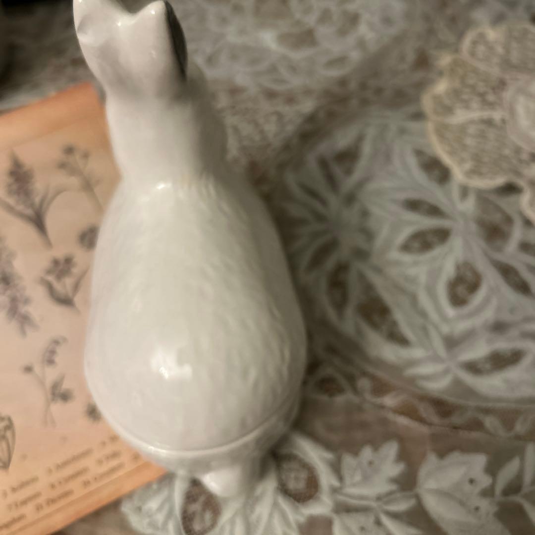 ミニ！フランスアンティークうさぎテリーヌポットバニーラビット