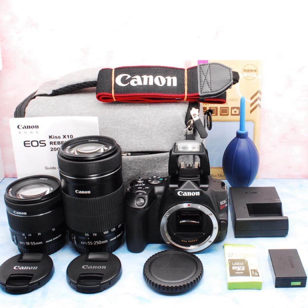 Canon Kiss X10☆STMのWレンズ☆一眼レフカメラ☆スマホ転送！ - メルカリ