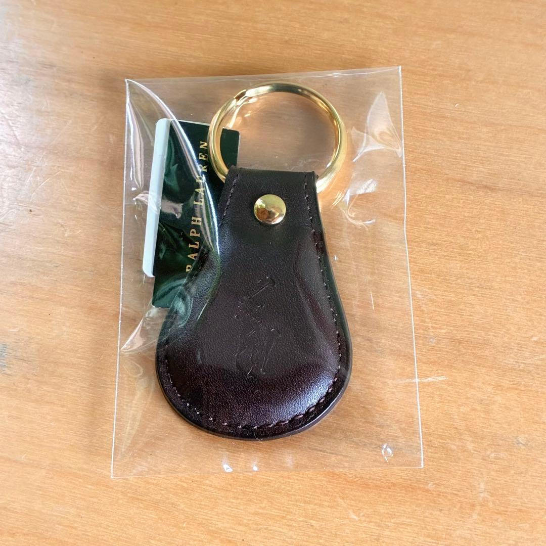 Ralph Lauren レザーキーホルダー キーリング - メルカリ