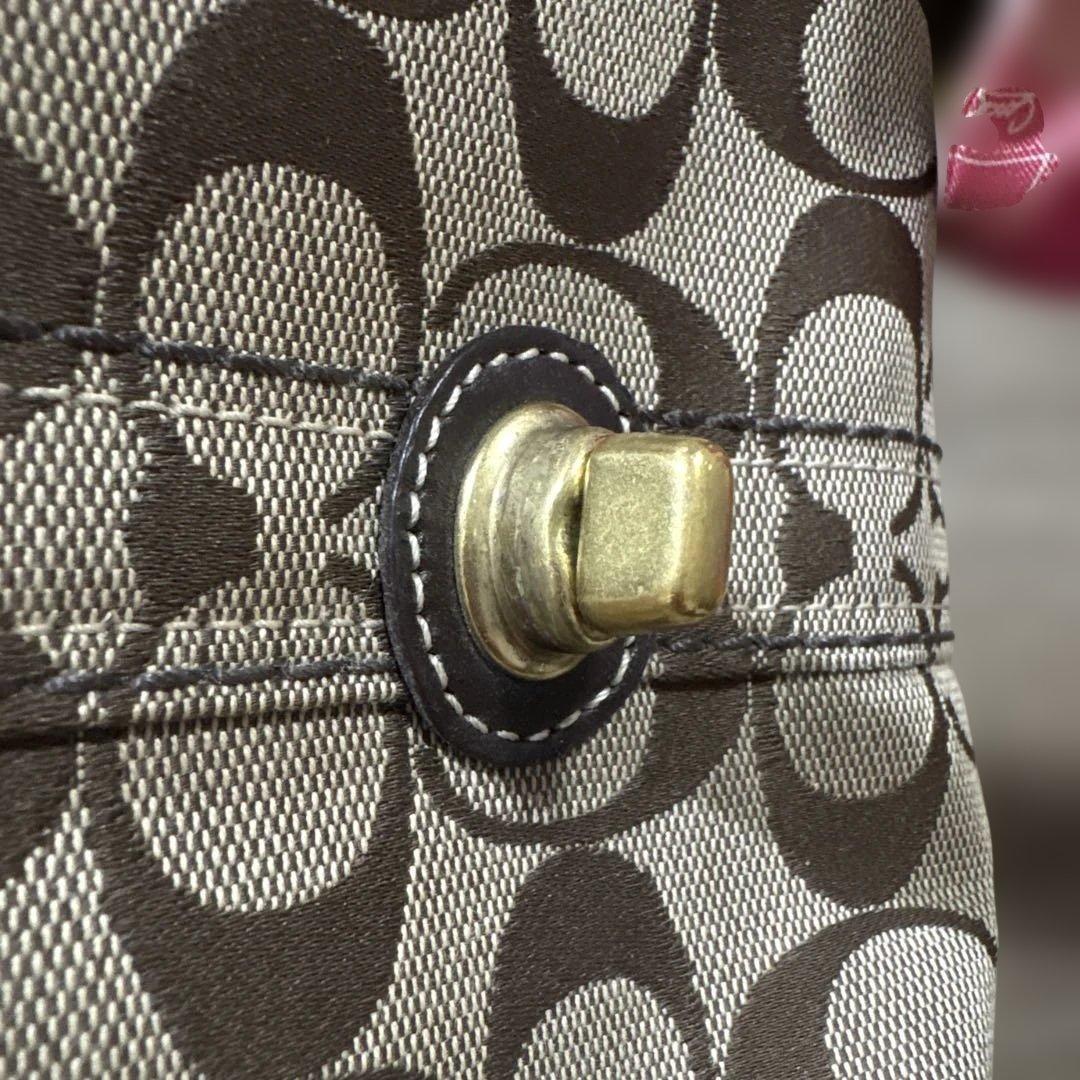 COACH コーチ レディース ハンドバッグ シグネチャー柄 シルクスカーフ