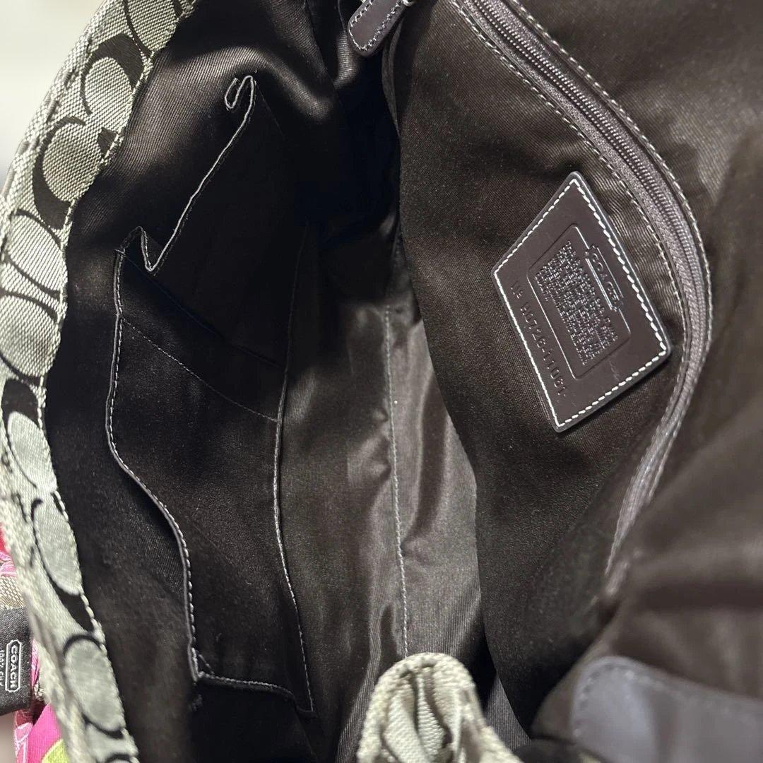 COACH コーチ レディース ハンドバッグ シグネチャー柄 シルクスカーフ