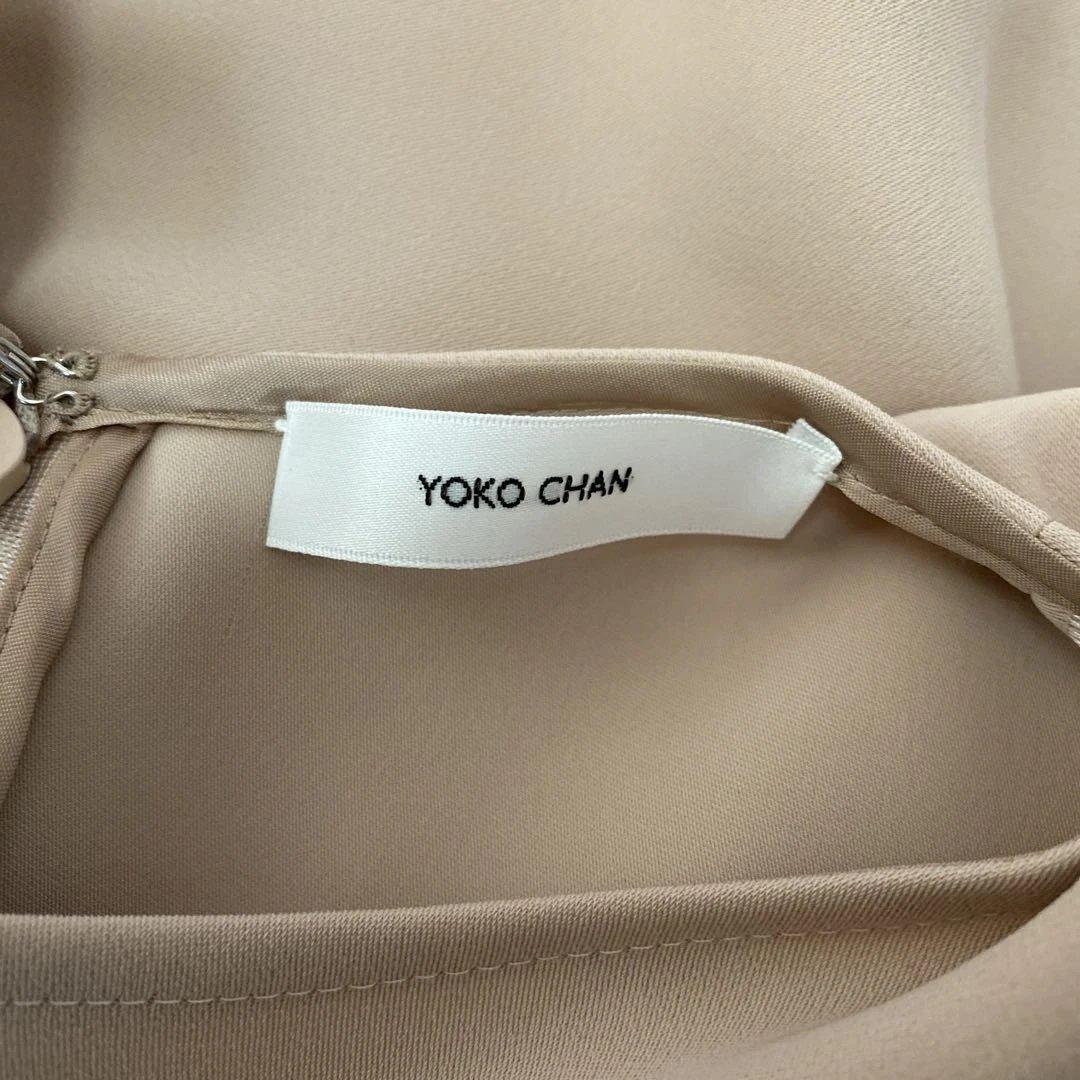 美品】ヨーコチャン バックティアードブラウス ピンクベージュ - メルカリ