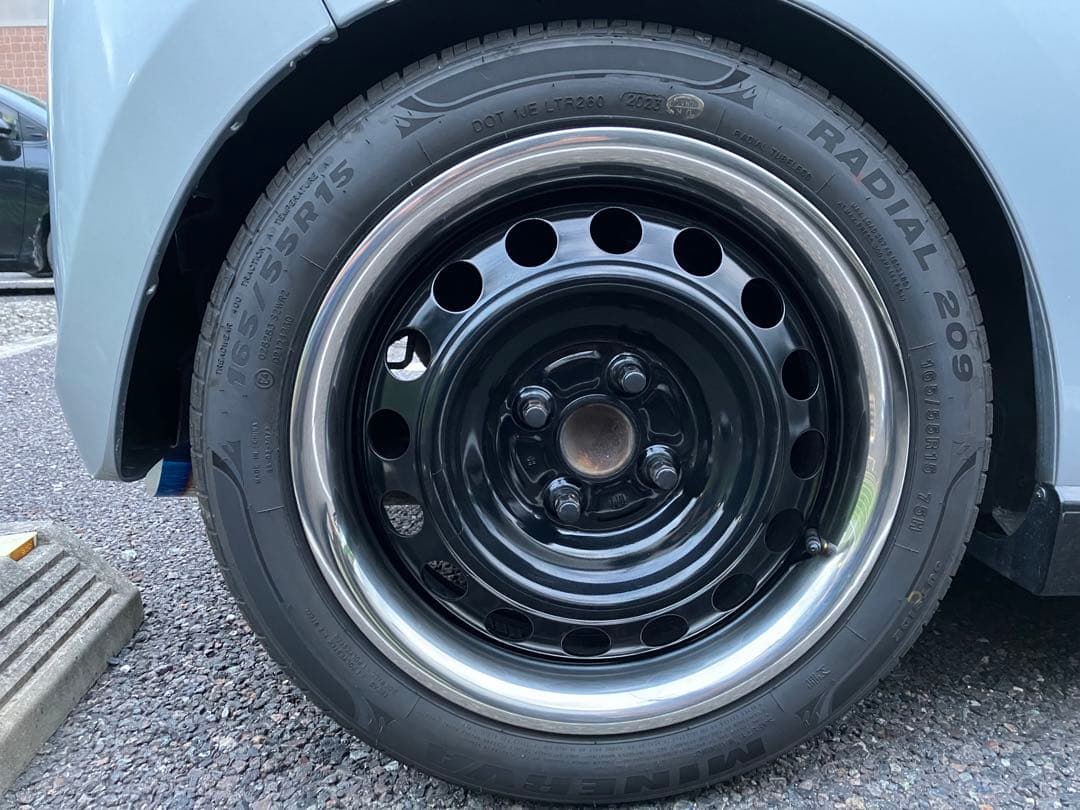 トリムリング 15インチ メッキ ホイールリング 旧車 カスタム車 ムーン